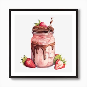 Strawberry Milkshake 33 Art Print