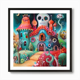 Castle Of Skulls Art Print