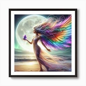 Rainbow Angel 4 Art Print