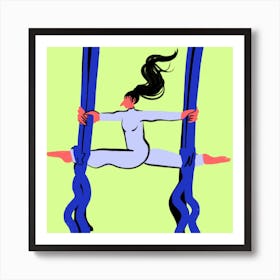 Aero Gymnastics Square Art Print