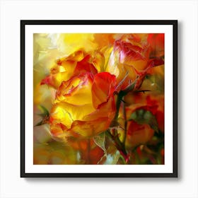 Yellow Roses 5 Art Print