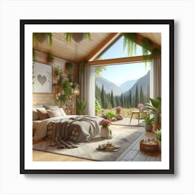 Bedroom With Plants 1 Art Print