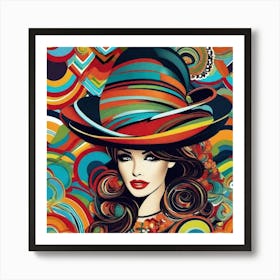 Woman In A Hat 3 Art Print