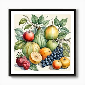 Fruit And Berries Art Print