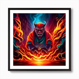 Devil Head 14 Art Print