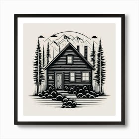 Cabin In The Woods 5 Art Print