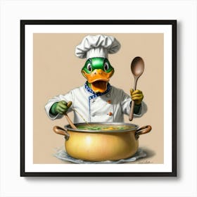 Chef Duck 10 Art Print