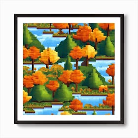 Pixel Art 3 Art Print