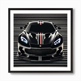 Black Sports Car 4 Art Print