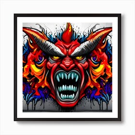 Devil Head 1 Art Print