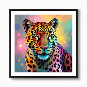 Colorful Leopard 1 Art Print