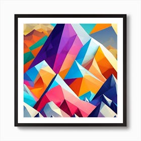 Colourful Abstract A Close Up Of A Mountain Art Print