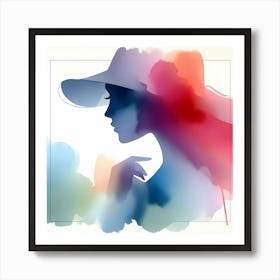 Portrait Of A Woman In A Hat 1 Art Print