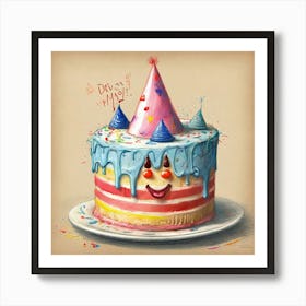 Birthday Cake 16 Art Print