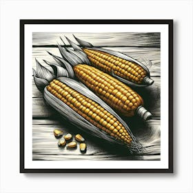 Corn cobs 2 Art Print