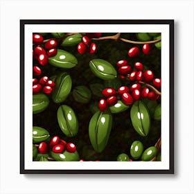 Holly Berries Art Print