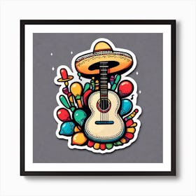 Mexican Guitar 8 Art Print