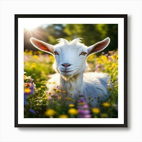 Goat In The Meadow Art Print