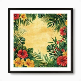 Tropical Flowers Art 2 Art Print