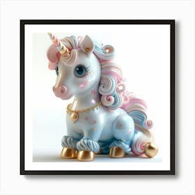 Rizwanakhan 3d Cute Unicorn 4k Isolated On White Background 09cbdf9f 8d35 4e60 9a2d Fc0810ddc2b7 3 Art Print