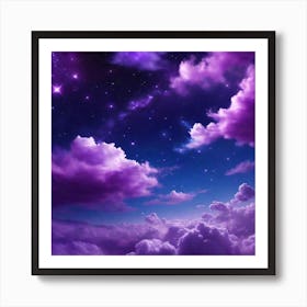 Purple Clouds In The Sky Art Print