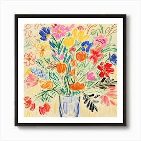 Spring Flowers Painting Matisse Style 6 Art Print