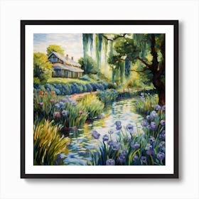 Brushwork Bliss: Monet's Garden Symphony Art Print