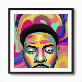 Black man painting Art Print