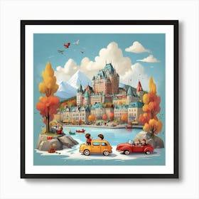 Autumn In Quebec art Art Print