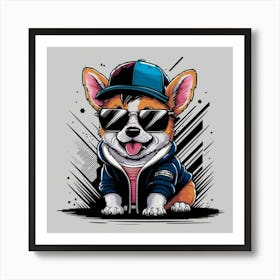 Corgi Dog Art Print