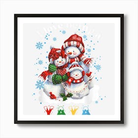 I Love Being A Yaya Snowman Christmas Art Print