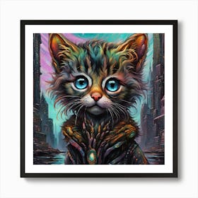 Cat In Space Art Print