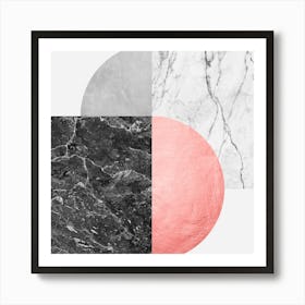 Collage geometric textures 28 Art Print