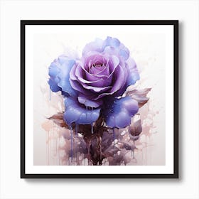 'Purple Rose' Art Print