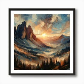 Abstract Horizons 3 Art Print