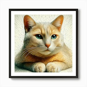 Cat With Blue Eyes 8 Art Print