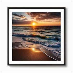 Sunset On The Beach 99 Art Print