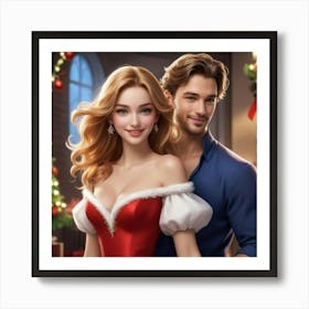 Christmas Couple 2 Art Print