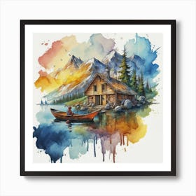 Stunning watercolor landscapes 17 Art Print