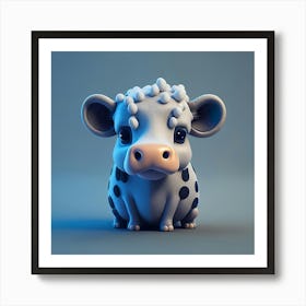 Cow Tiny Cute (31) Generative Ai Standard Scale 8 00x Art Print