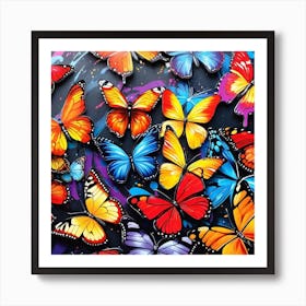 Colorful Butterflies 35 Art Print