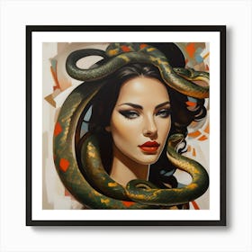Snake Woman Art 05 1 Art Print