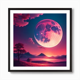 Full Moon In The Sky Art Print