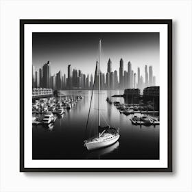 Black And White Cityscape Art Print