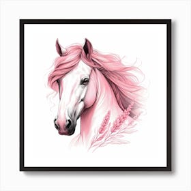 Pink Horse 5 Art Print