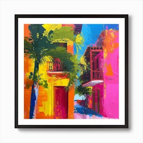 Abstract Travel Collection Cartagena Colombia 1 Art Print