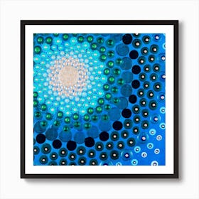 Vibrant Blue Square Art Print