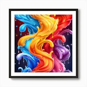 Molten Color Medley Abstract Art Print