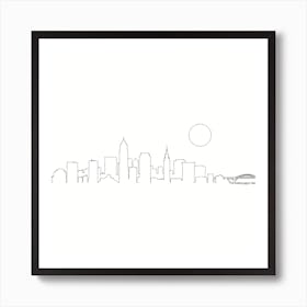 Cleveland Skyline Art Print