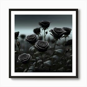 Black Roses 1 Art Print